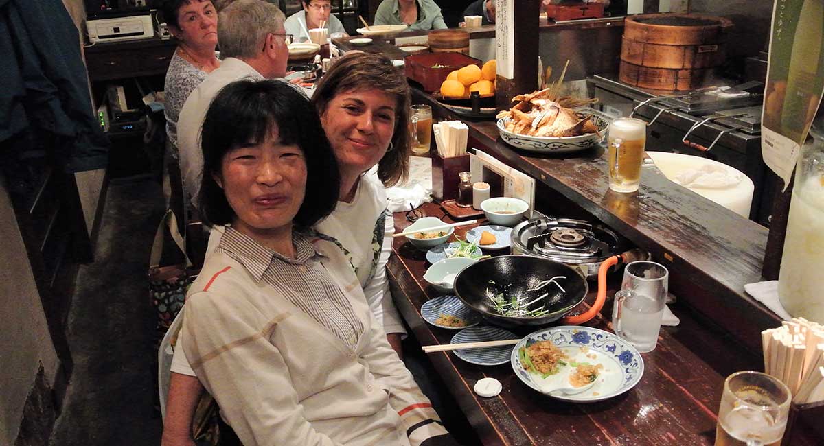 japao restaurante em kioto, patricia e miki